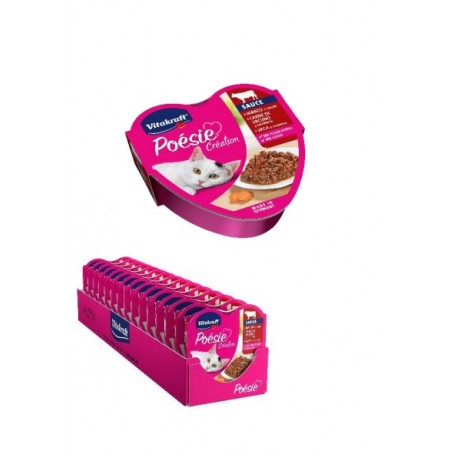 Pack 15 unidades Vitakraft Poesie Creation Vacuno 85g