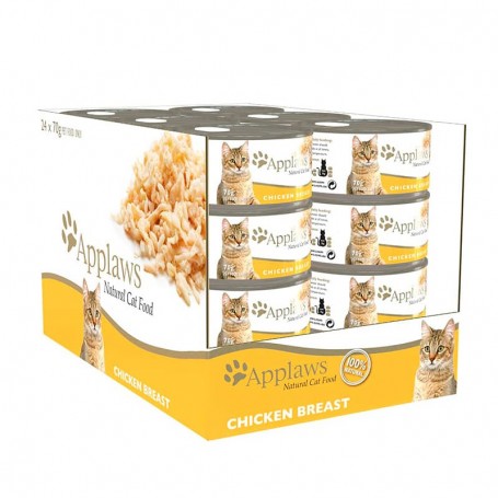 Pack 24 Latas Applaws Adulto Pechuga de Pollo Con Caldito