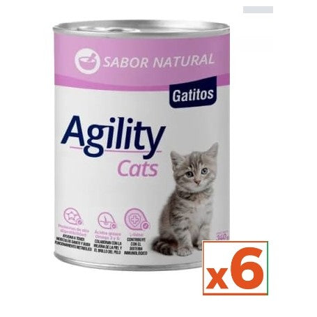 Pack 6 Alimento Humedo XL Agility Kitten 340 grs