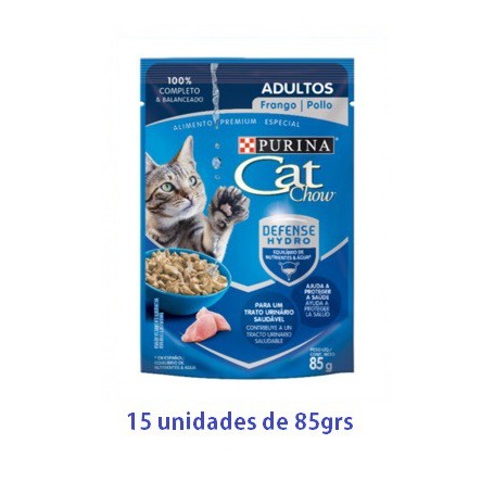 Pack Cat Chow Gato Adulto Pollo 15 x 85g