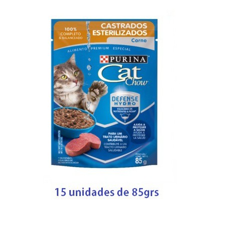 Pack Cat Chow Gato Adulto Esterilizado 15 x 85g