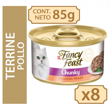 Pack Fancy Feast Terrine Pollo 8 unidades