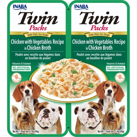 Pack Doble Perro Inaba Pollo y Vegetales en Caldo