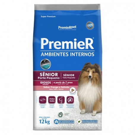 Premier Ambientes Internos Senior Pollo Y Salmón Perro 12kilos