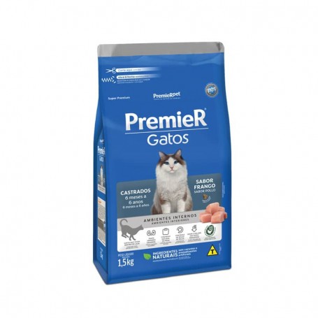 Premier Gatos Castrados Pollo 7.5 kilos