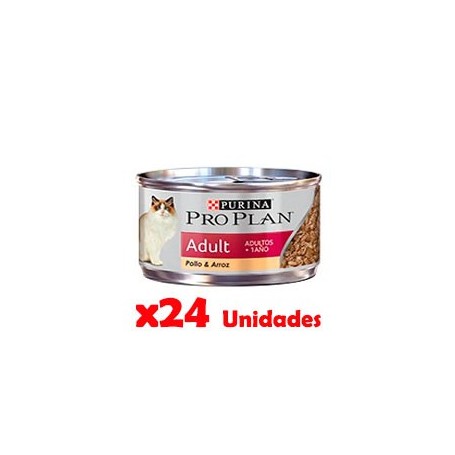 Pack 24 Latas Pro Plan Alimento Humedo Gato Adulto 85grs