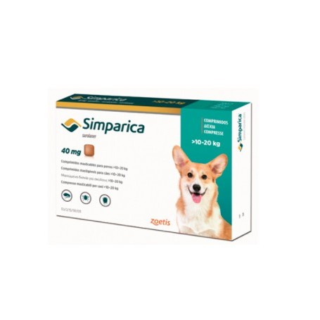 Simparica 10.1 a 20 kg 3 Comprimidos