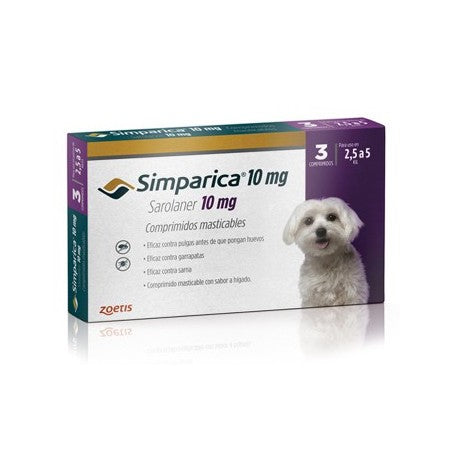 Simparica 2.6 a 5 kg 3 Comprimidos