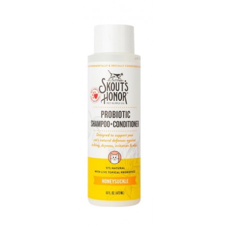 Skout Honor Gatos Shampo Acondicionador Probiotico Madreselva