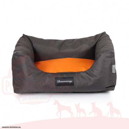 Sofa Premium Dreamaway Boston Cafe/Naranjo - Talla L (80X67X22Cm) Café Bicolor