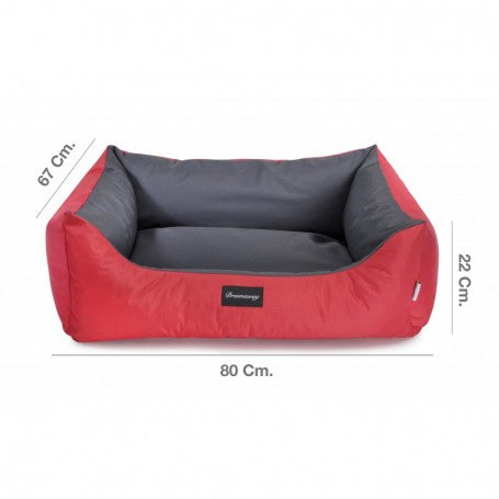 Sofa Premium Dreamaway Boston Urbano - Talla L (80X67X22 Cm) Rojo Bicolor