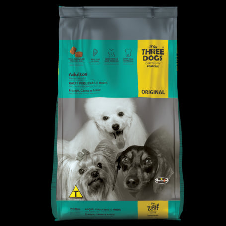 Alimento Three Dogs Original Adultos Razas Pequeñas y Minis 3 kg